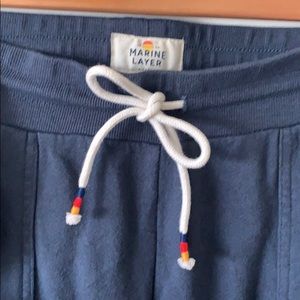 MARINE LAYER Blue Drawstring Supima Modal Joggers
